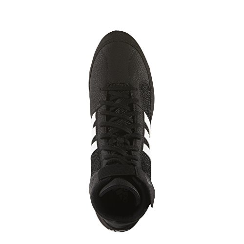 Image of adidas Men's HVC Wrestling Shoes, Black /White /Iron Metallic, 13