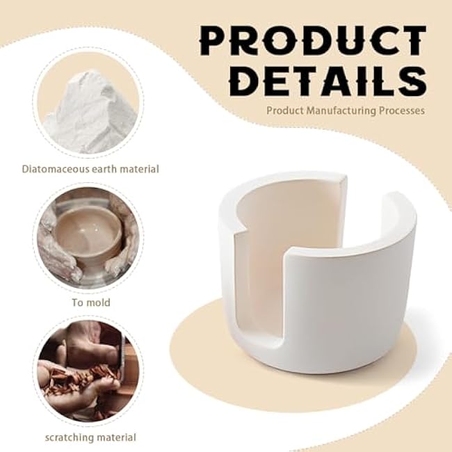 Diatomite Sponge Holder for Kitchen Sink, 2.75 x 2.36 Quick Dry Stone Sponge Holder, Water Absorbing Diatomaceous Earth Sponge Caddy Cup Organizer for Counter (2 Pack)