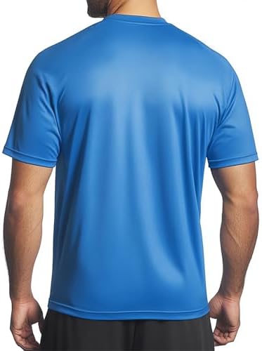 GritGlacier Instant Cooling Workout T-Shirt, Quick Dry Performance Athletic Tee for Running, Gym & Training Moisture Wicking Comfort Undershirt(Frost Blue L) - 1