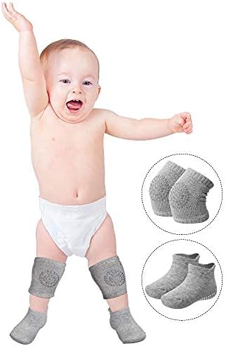 Miniatura 5 de Juego de 10 pares de rodilleras antideslizantes para bebés y calcetines antideslizantes para bebés, unisex para niños pequeños, calcetines