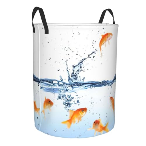 Grand panier à linge imprimé poisson panier pour rangement chambre