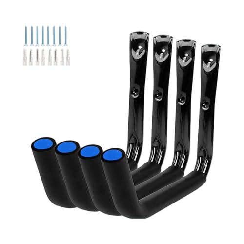 Adrosstoller Space Saving Wall Hooks for Kayaks Bicycles Outdoor Gears with Secure Mounting Hardware Mounted Tool Hangers Garage Hooks Mounted Heavy Duty