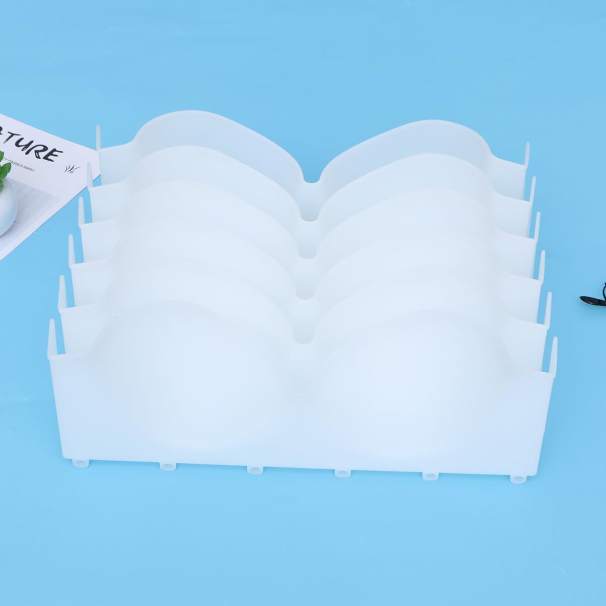 Zerodeko Caja de Plástico para Guardar Sujetadores 6 Piezas, Blanco