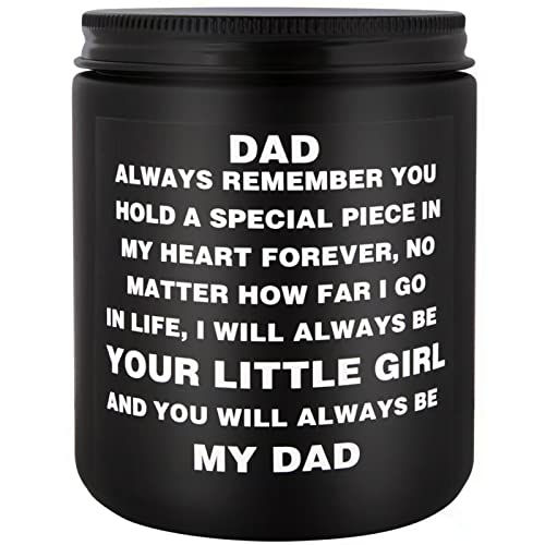 Fathers Day Candles, Candle Gifts for Dad from Daughter, Birthday Present for Dad, Step Dad, Bonus Dad, Father in Law, Father's Day Gifts, Dad Candle, Sandalwood Scented Soy Wax Jar Candle