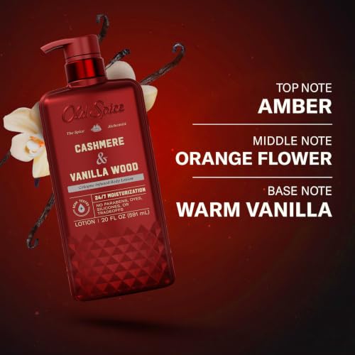 Old Spice Hand & Body Lotion for Men, Cashmere & Vanilla Wood, 20 fl oz - image 6
