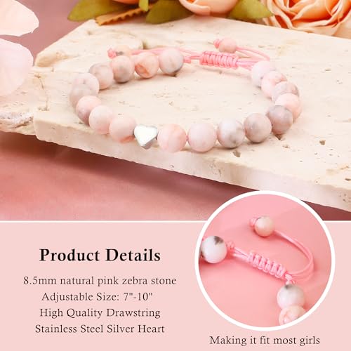 Image of Sereney Birthday Gifts for Girls, Beaded Bracelets as 1 /2 1 2 3 4 5 6 7 8 9 10 11 12 13 14 15 16 Year Old Birthday Gift, Adjustable Cross /Pearl Bracelet as Happy Birthday Gifts for Daughter