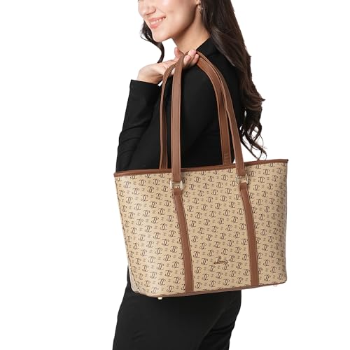 Image of Lavie Women's Mono LL Meryl Tote Bag for Women | Tote Handbag for Work | Ladies purse | Stylish Shoulder Bag | Gift for Women