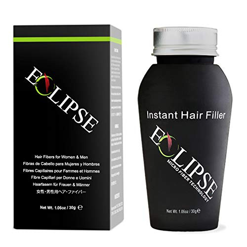 ECLIPSE Hair Fibers Medium Brown for Thinning Hair for Women & Men to Conceal Hair Loss in 15 Seconds - 100% Undetectable Hair Building Fibers, 30g