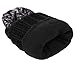 Arctic Paw Adult 3 Piece Winter Bundle - Beanie Scarf and Mitten Set, Black/Grey