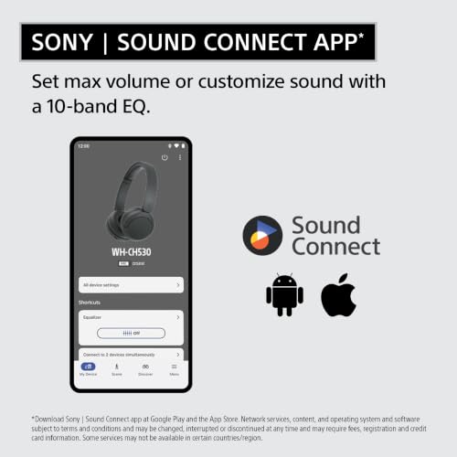 Sony WH-CH530 Wireless On-Ear Bluetooth Headphones with Microphone - image 3