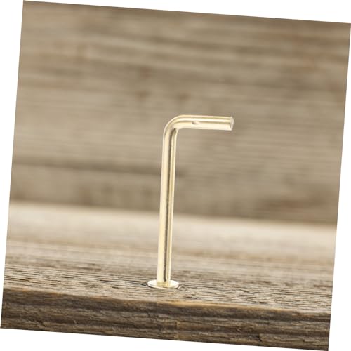 Image of Toyvian 50pcs Shaped Screw Hooks Iron Sturdy Nail Hangers for Secure Wall Hanging for Organizing Pictures Plants and Heavy Items