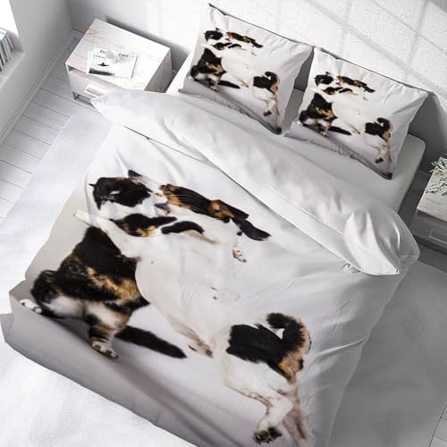 Housse de couette chien et lutte pour chambre d'enfant dynamique avec 2 taies - 5