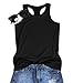 JILUVIN Tank Tops for Women Racerback Summer Sleeveless Top Casual Graphic Basic Shirts, Black, L