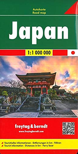 Japan, Autokarte 1:1 Mio.: Wegenkaart 1:1 000 000 (freytag & berndt Auto + Freizeitkarten)