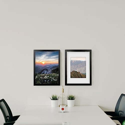 RUN HELIX Wooden 30x40 Picture Frame, ​​30 x 40cm Picture Frame​​ with Scratch Resistant​​ for Wall Display, ​​Picture Frames 30cm x 40cm with Mat and Plexiglass for Photos, Art, Certificates, Black - Image 6