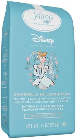 Joffrey's Coffee - Disney Cinderella Ballroom Brew | Vanilla Custard and Caramel Coffee, Medium Roast (Ground, 11oz)
