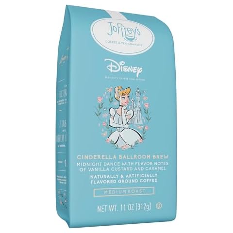 Joffrey's Coffee - Disney Cinderella Ballroom Brew, Disney Specialty Coffee Collection, Flavored Coffee, Arabica Ground Coffee, Artisan Medium Roast, Rich & Smooth Taste (Ground, 11oz) Cover