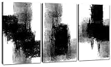 qorvami Black and White Abstract Wall Art Canvas Prints Stretched and Framed Wall Decor 12x16inchx3p