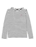 100 % Baumwolle Scotch & Soda R´Belle Girls Soft Breton Long Sleeve with Zip Detail at Shoulder T-Shirt, Combo C 0219, 14