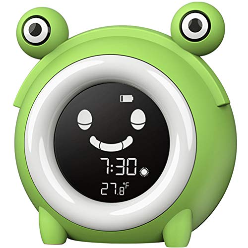 Wecker für Kinder Wake Up-Licht, mit 5 Farben Nachtlicht Digital-Smart-Nachttischlampe Uhr, USB-Lade Uhr, Kinderschlaftraining