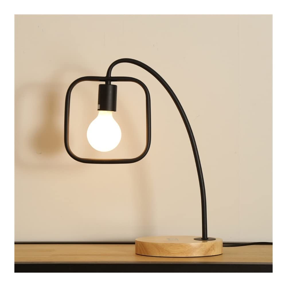 Lampada da Tavolo Lampada da tavolo in ferro Art Lampada da comodino for camera da letto, soggiorno con illuminazione d'ambiente, paralume in vetro comodino Lampada da Comodino (Color : Gold