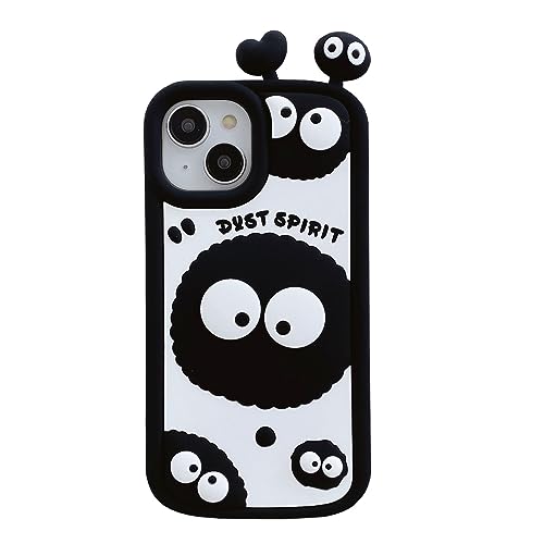 QoKcoahn - Carcasa para iPhone 12/12 Pro, Kawaii Case 3D Cartoon Berenjenas Casos Teléfono Móvil Lindo Divertido Silicona Flexible a prueba de golpes Protección