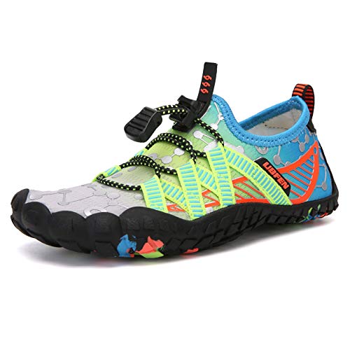 Image of UBFEN Kids Water Shoes for Boys Girls Quick-Dry Swim Aqua Socks | Lightweight, Barefoot-style, Perfect for Water parks, Beach, Pool, Kayak, Creek Hiking, Camping, Toddler, Little Kid, Big Kid