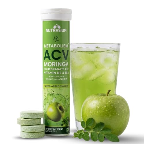 Nutrasium ACV Moringa Metabolism Plus | For Supports Weight Loss, Control Cravings, Convert Fat Into Energy, Boost Energy & Immunity | 15 Effervescent Tablets-image-39