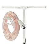 erenLine® UKW, FM Radio-Antenne, Wurfantenne, Zimmerantenne, T-förmig; Dipol; mit Koax-Buchse