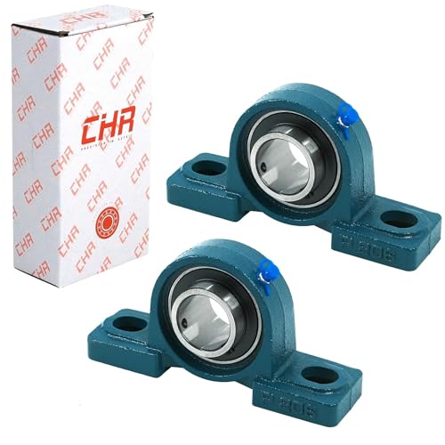 Image of CHR 2 Pack UCP206-20Pillow Block Bearings | Mounted Pillow Block Bearings - Chrome Steel with 1 1 /4 inch Bore | ISO 9001-2015 Certified