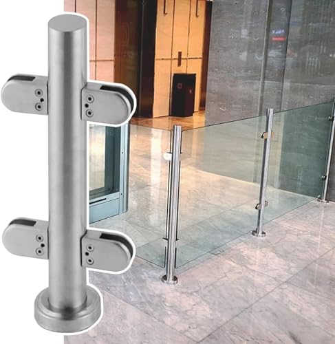 Poteau de garde-corps en verre haut de gamme pour cloison de clôture au design minimaliste