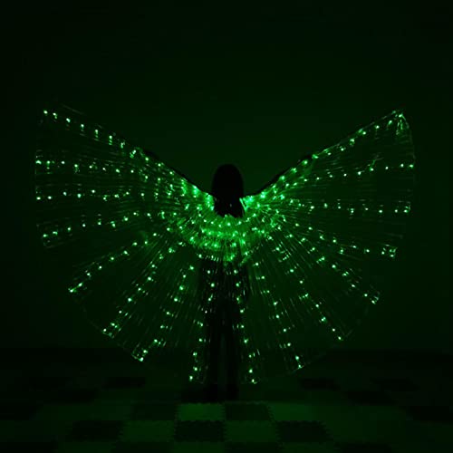 Asas Led para Mulheres | Asas de Dança do Ventre com Bastões para Adultos - Fantasia de dança do ven