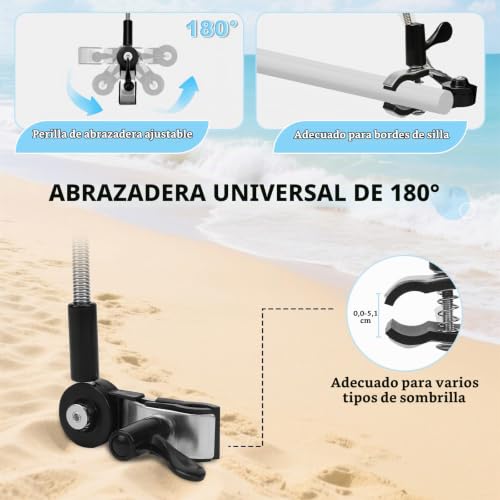Paraguas para silla de doble capa con protección solar alta contra el calor 6