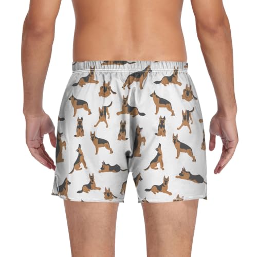Image of Men's Boxer Shorts Cotton Loose Underwear with Button Fly