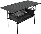 Caractéristiques: Cette table pliante portable peut être utilisée comme table à manger extérieure, table de barbecue, table d'ordinateurs portables et table de jeux.Très approprié pour Camping Beach Backyard Barbecue Party Terrasse Pique-nique.