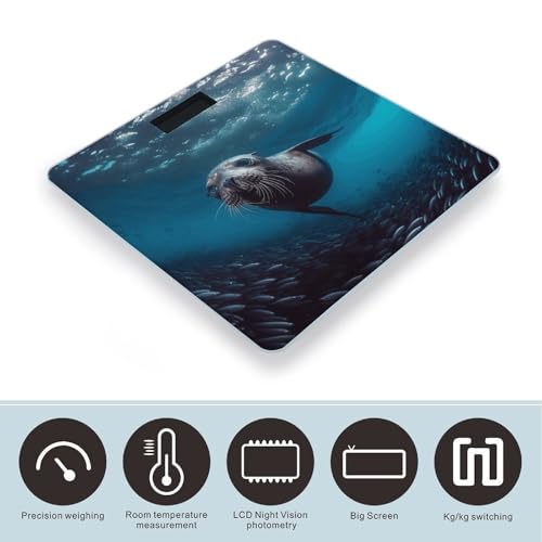 Báscula Digital para Baño con Vidrio Templado y Pantalla LCD miniatura 3
