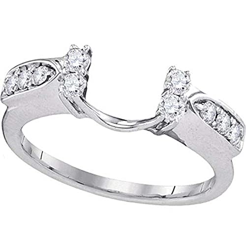 Round Cut 14K Gold Plated Ring Guard Wrap Solitaire Enhancer For Women's