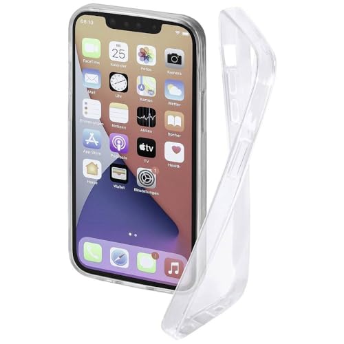 Hama Coque iPhone 13 Mini Crystal Clear pour Apple (Coque Transparente iPhone 13 Mini en TPU, Coque de Protection Souple, Protection téléphone Portable avec Surface antidérapante) Transparent