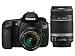 Produktbild Canon EOS 60D SLR-Digitalkamera (18 MP, 7,7cm (3 Zoll) Live-View, Full-HD Movie, bildstabilisiert, Kit inkl. EF-S 18-55mm IS II und EF-S 55-250mm IS II Objektiv) schwarz