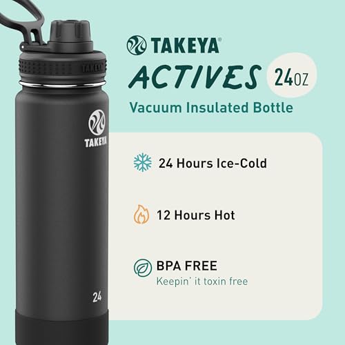 Takeya 51040_ONYX Actives 24 Oz Vacuum Insulated Stainless Steel Water Bottle thumb #1