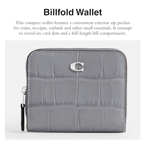 Coach Embossed Croc Billfold Wallet2