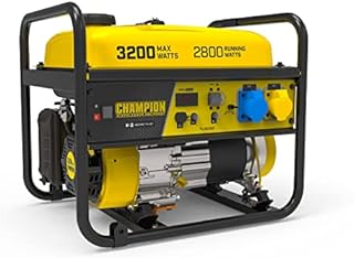 Champion Power Equipment 500560 3200 Watt Portable Frame Petrol Generator  224cc Engine, 12 hour run time, digital display intelliguage for easy maintenance, AVR Technology for power surge protection