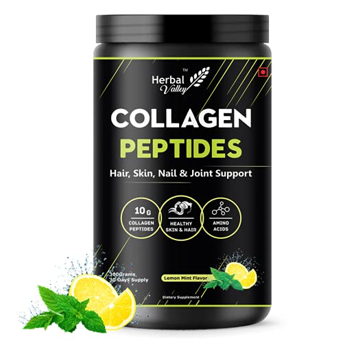 HerbalValley Collagen Peptides Powder | Naturally Flavored | Supplement for Healthy & Shiny Hair |...