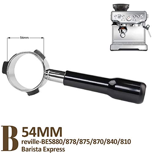 Firjoy 54Mm Bottomless Portafilter And Tamper Set For Breville Barista Express, Bes8 Series Breville Espresso Machine (Abs Handle-Black) #TOP1