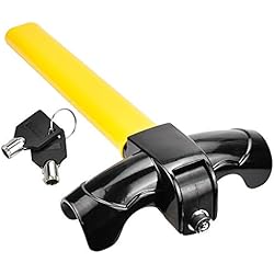 Candado Coche Volante RMENOOR Barra Antirrobo Universal - Bloqueo Volante Coche - con 2 Llaves - Alta Seguridad - Cerradura para la Mayoría de Automoviles