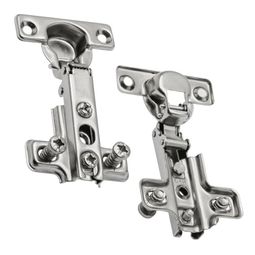 Image of Full Overlay Hinge Kitchen Cabinet Caravan Door MINI 26 mm + Screws Concealed Furniture Door Wardrobe