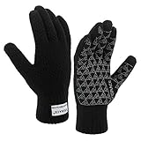 Winter Warm Touchscreen Gloves for Men and Women Touch Screen Fleece Lined Knit Anti-Slip Wool Glove