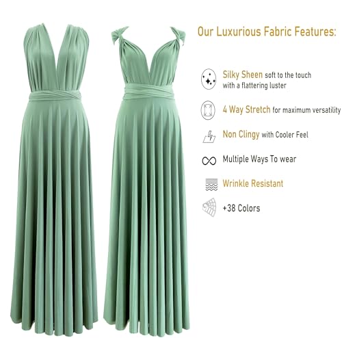 Infinity Dress with Bandeau, Made in USA, Multiway Bridesmaid Dress Convertible Dress, Long, Plus Size & Regular Size Maxi3