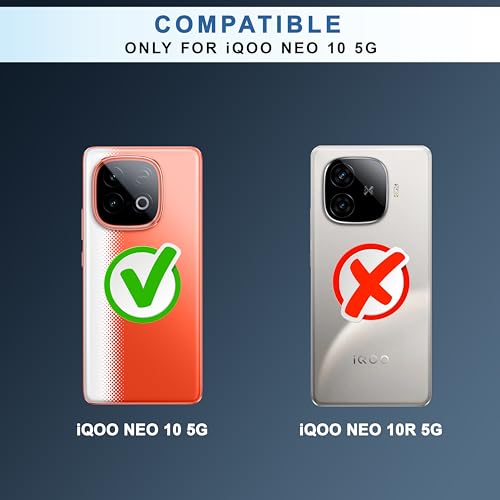 Image of CEDO Backcover for iQOO Neo 10 (5G) | Camera Protection Bump Shockproof Edge | Ultra Hybrid Transparent Acrylic Clear TPU+PC Hard Backcase Cover (Black)