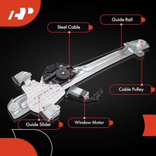 A-Premium Power Window Regulator with Motor Rear Passenger Side Compatible with Cadillac Escalade ESV Chevrolet Silverado 2500 HD 3500 HD Suburban Tahoe GMC Sierra 2500 HD 3500 HD Yukon XL 2015-2020 by A-Premium - Image 5